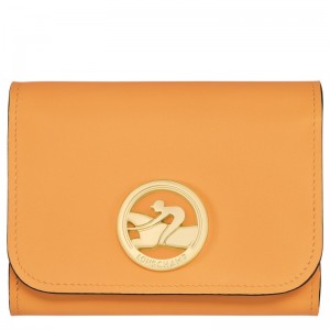 Apricot Longchamp Box-Trot - Leather Women Wallets | 371204ZPB