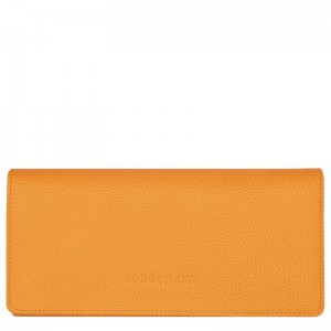 Apricot Longchamp Le Foulonné Continental - Leather Women Wallets | 270136OSN