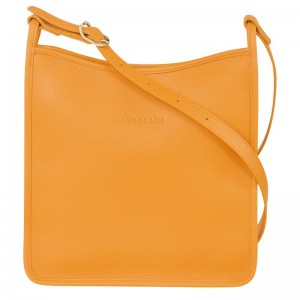 Apricot Longchamp Le Foulonné M Crossbody bag - Leather Women Crossbody bags | 592148TAS