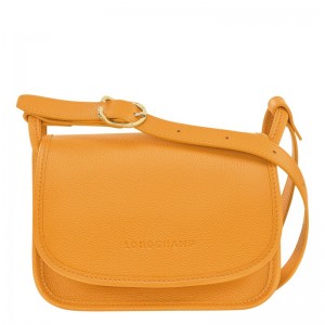 Apricot Longchamp Le Foulonné S Crossbody bag - Leather Women Crossbody bags | 609341QYH