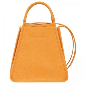 Apricot Longchamp Le Foulonné S - Leather Women Handbags | 468721ONG