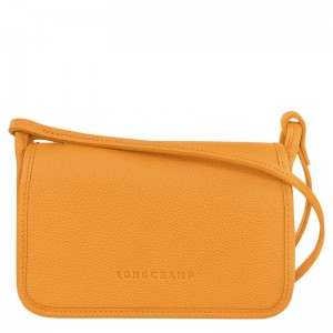 Apricot Longchamp Le Foulonné XS Clutch - Leather Women Crossbody bags | 312967AEC