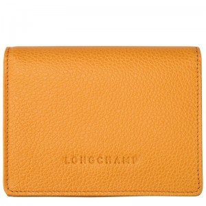 Apricot Longchamp Le Foulonné - Leather Women Wallets | 167094WTU