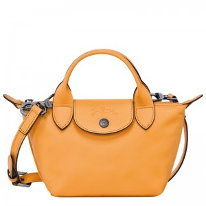 Apricot Longchamp Le Pliage Xtra XS - Leather Women Handbags | 146973UTN