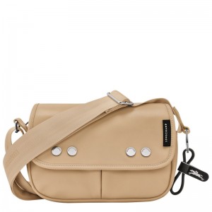 Beige Longchamp Très Paris S Crossbody bag - Leather Women Crossbody bags | 130456ZEJ