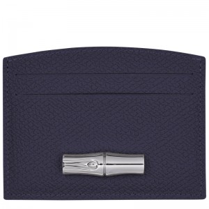 Bilberry Longchamp Le Roseau Card holder - Leather Women Cardholders & Coin purses | 326091TWD