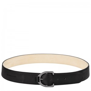 Black Longchamp 3D - Leather Women Belts | 783046IUO