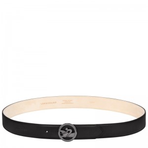 Black Longchamp Box-Trot - Leather Men Belts | 439701XND