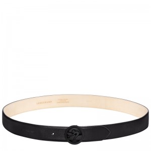 Black Longchamp Box-Trot - Leather Men Belts | 182964PBW