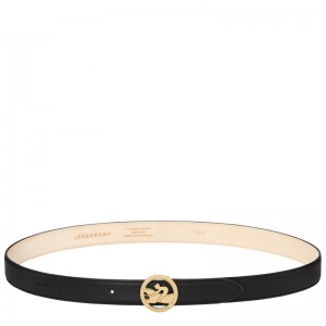 Black Longchamp Box-Trot - Leather Women Belts | 126038IYH