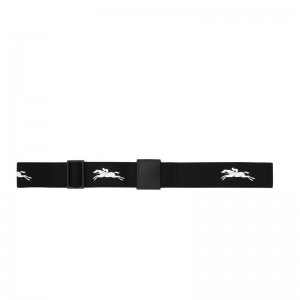 Black Longchamp Canvas Women Belts | 317962DKA