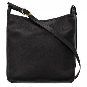 Black Longchamp Le Foulonné M Crossbody bag - Leather Women Crossbody bags | 839240GTP