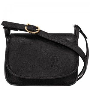 Black Longchamp Le Foulonné S Crossbody bag - Leather Women Crossbody bags | 482093WTS