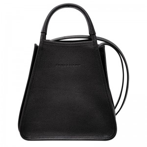 Black Longchamp Le Foulonné S - Leather Women Handbags | 869243HND