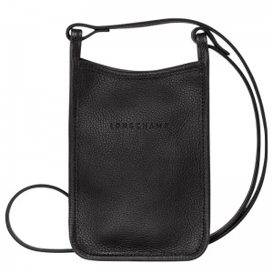 Black Longchamp Le Foulonné - Leather Men Phone cases | 735641GSI