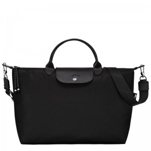 Black Longchamp Le Pliage Energy XL - Recycled canvas Women Handbags | 580612LGJ