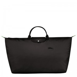 Black Longchamp Le Pliage Green M - Recycled canvas Men Travel bags | 093562NLD