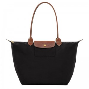 Black Longchamp Le Pliage Original L - Recycled canvas Women Shoulder bags | 546932BEX