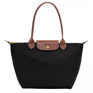 Black Longchamp Le Pliage Original M - Recycled canvas Women Shoulder bags | 012384QHY