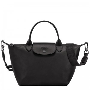 Black Longchamp Le Pliage Xtra S - Leather Women Handbags | 019254ZVJ