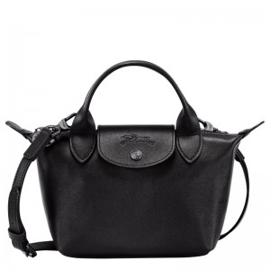 Black Longchamp Le Pliage Xtra XS - Leather Women Handbags | 582730TBW