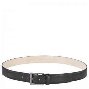 Black Longchamp Le Pliage - Leather Men Belts | 503681ZEU