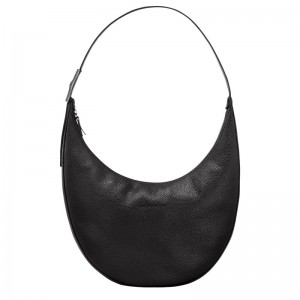 Black Longchamp Le Roseau Essential L Crossbody bag - Leather Women Crossbody bags | 651984XIQ