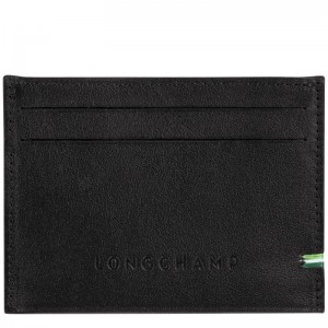 Black Longchamp sur Seine Card holder - Leather Men Cardholders & Coin purses | 328640UVW