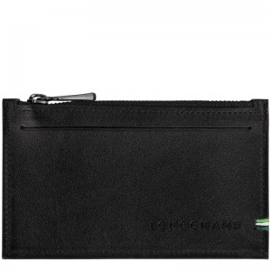 Black Longchamp sur Seine Coin purse - Leather Men Cardholders & Coin purses | 697524QEI