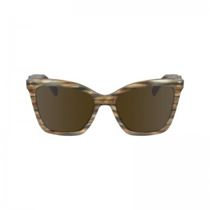 Brown/Petrol Longchamp OTHER Women Sunglasses | 096148LQO