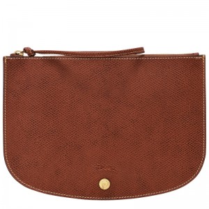 Brown Longchamp Épure Pouch - Leather Women Pouches & Cases | 280356HTE