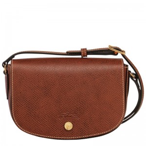 Brown Longchamp Épure S Crossbody bag - Leather Women Crossbody bags | 879064VDM