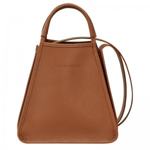 Caramel Longchamp Le Foulonné S - Leather Women Handbags | 264591IYD