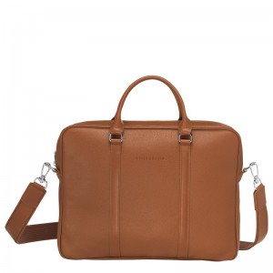 Caramel Longchamp Le Foulonné XS - Leather Men Briefcase | 806537BOJ