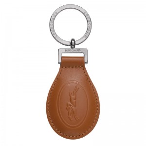 Caramel Longchamp Le Foulonné - Leather Women Key rings | 312986VYH