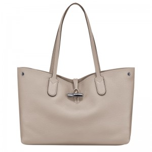 Clay Longchamp Le Roseau Essential L - Leather Women Shoulder bags | 957418MOA