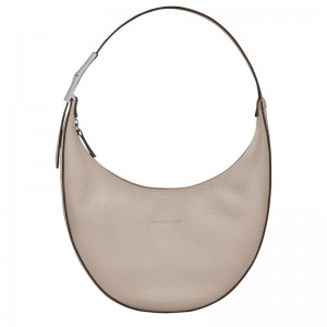 Clay Longchamp Le Roseau Essential M Hobo - Leather Women Shoulder bags | 465129DVW