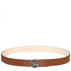 Cognac Longchamp Box-Trot - Leather Men Belts | 690158UGA