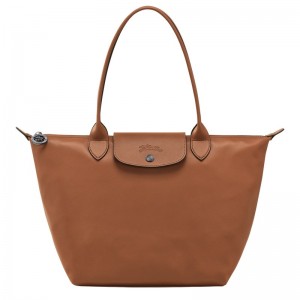 Cognac Longchamp Le Pliage Xtra M - Leather Women Shoulder bags | 012798YPO