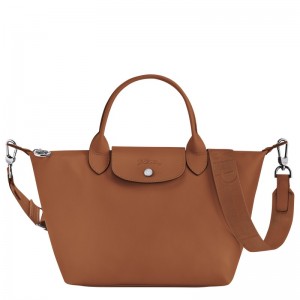 Cognac Longchamp Le Pliage Xtra S - Leather Women Handbags | 946580AOZ