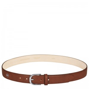 Cognac Longchamp Le Pliage - Leather Women Belts | 863902IDV