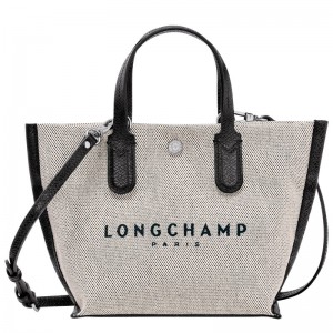 Ecru Longchamp Essential XS - Canvas Women Handbags | 146209MGD