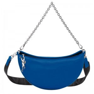 Electric Blue Longchamp Smile S Crossbody - Leather Women Shoulder bags | 649357KPF