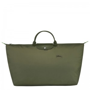 Forest Longchamp Le Pliage Green M - Recycled canvas Men Travel bags | 961702KGR