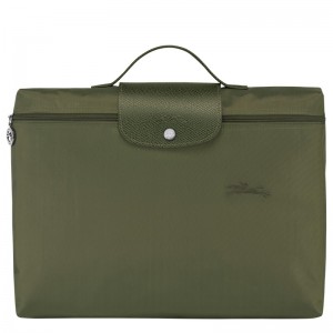 Forest Longchamp Le Pliage Green S - Recycled canvas Men Briefcase | 023641BDW