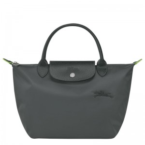 Graphite Longchamp Le Pliage Green S - Recycled canvas Women Handbags | 237169CFT