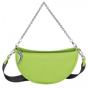 Green Light/Strawberry Longchamp Smile S Crossbody - Leather Women Shoulder bags | 015397FKY