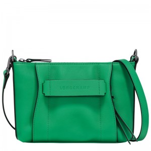 Green Longchamp 3D S Crossbody bag - Leather Women Crossbody bags | 918075NCV