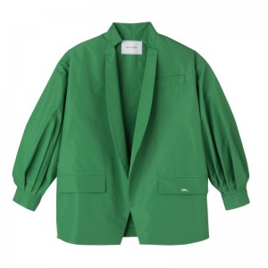 Green Longchamp Kimono jacket - Technical taffeta Women Coats & Jackets | 871950DZY