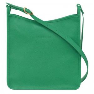 Green Longchamp Le Foulonné M Crossbody bag - Leather Women Crossbody bags | 129754UZS